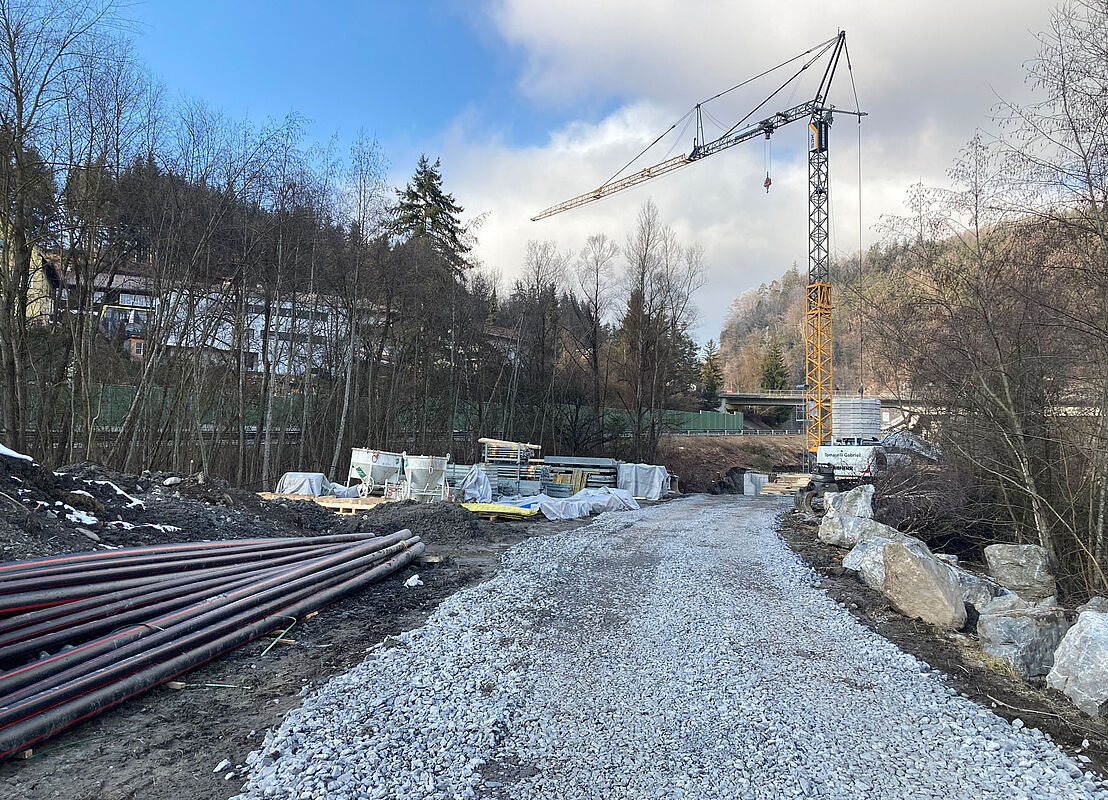 Auch an der Radwegeverbindung Feldkirch-Frastanz wird in der Felsenau im neuen Jahr weitergebaut. (Fotoquelle: Land Vorarlberg)
